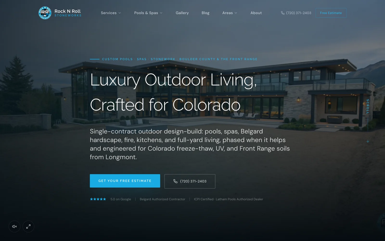 Rock N Roll Stoneworks website built by RevCore